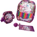 Set de mochila 16" unicornio