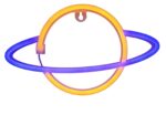 Cartel neon saturno