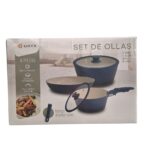 Set de ollas x6 con mango desmontable
