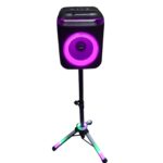 Parlante 8"  con trípode led audio rítmico