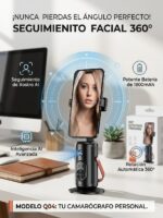 Soporte 360° para celular con reconocimiento facial