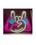 Cartel Neon Joystick Metalero 35x30cm