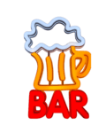 Cartel bar 50X30cm