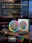 Parlante Bluetooth + Velador con carga inalambrica de celular