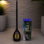 Antorcha Solar Estaca Jardin Exterior Efecto Llama Fuego 78cm