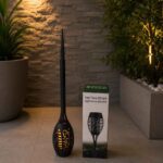 Antorcha Solar Estaca Jardin Exterior Efecto Llama Fuego 52cm