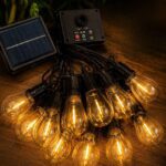 Guirnalda Solar LED Exterior Luces Jardin Interconectables Kermis