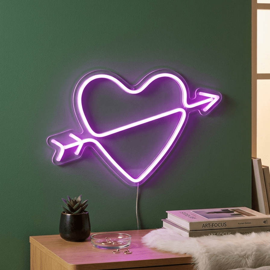 Gemini_Generated_Image_abxentabxentabxe Cartel Neón LED Corazón Flecha USB Decoración - Imagen 1