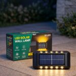 Set x2 Apliques Solares Bifocales De Pared 10 LED Luz Cálida Bi-Direccional