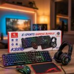 Kit Gamer 4 en 1 Teclado Mouse Auriculares y Pad Yelandar K8816