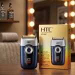 Afeitadora Eléctrica Recargable HTC Doble Lámina con Display
