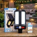 Aplique Solar y USB LED Luz Fría con Sensor y Control Remoto