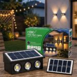 Aplique Solar de Pared Bifocal X6 Luz Cálida y RGB cBK BK-6