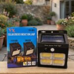 Aplique Solar LED Pared Exterior Sensor de Movimiento Luz Fria