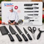 Set de Cuchillos de Cocina con Tijera y Pelador Cerámico