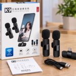 Kit de 2 Micrófonos Inalámbricos K9 para Grabar Contenido