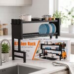 Escurridor Sobre Bacha 65 cm con Tapa y Organizador de Cocina