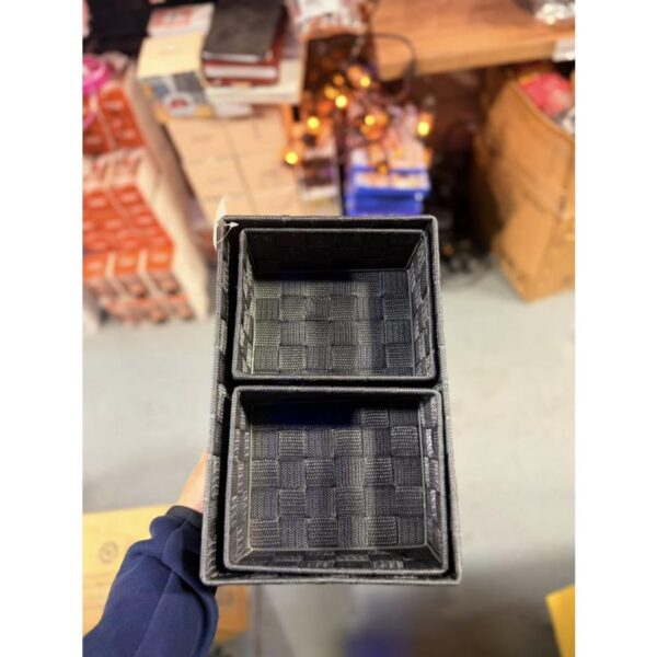 Set de 3 Canastos Organizadores Tejidos Encastrables