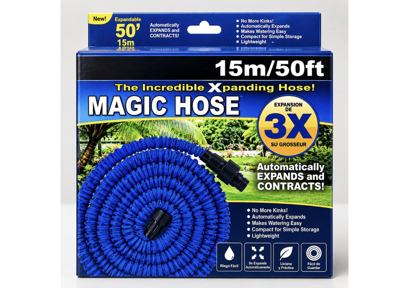 manguera-extensible-15m-magic-hose-26350 Manguera Extensible de Riego 15 m Magic Hose con Conectores