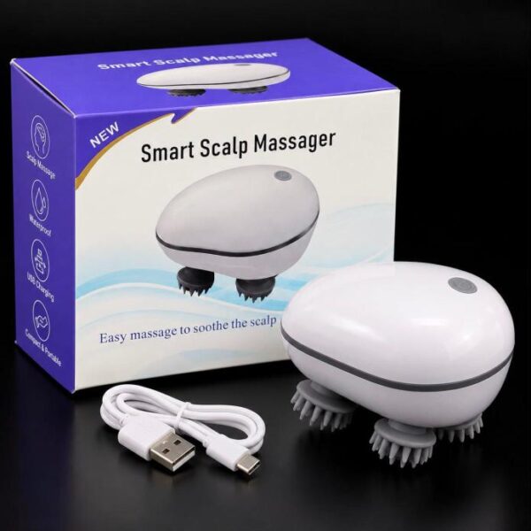 Masajeador Capilar Eléctrico Recargable USB Resistente al Agua