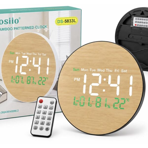 Reloj Digital LED de Pared 25 cm con Control Remoto gaosiio DS-5833L