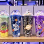 Vaso Infantil con Sorbete y Tapa Domo Diseños Espaciales